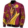 personalized arizona state sun devils floral print maroon jacket best selling jacketwow