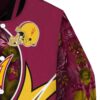 personalized arizona state sun devils floral print maroon jacket premium grade jacketwow