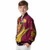 personalized arizona state sun devils floral print maroon jacket trendy jacketwow