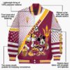 personalized arizona state sun devils mickey donald goofy maroon white jacket new arrival jacketwow