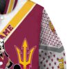 personalized arizona state sun devils mickey donald goofy maroon white jacket premium grade jacketwow