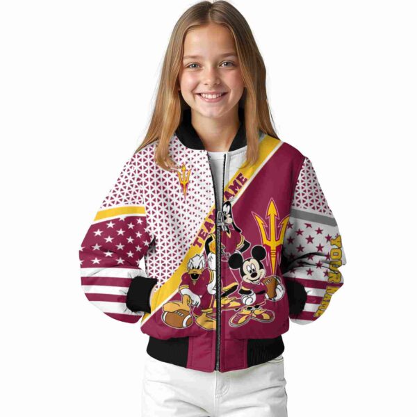 personalized arizona state sun devils mickey donald goofy maroon white jacket top rated jacketwow