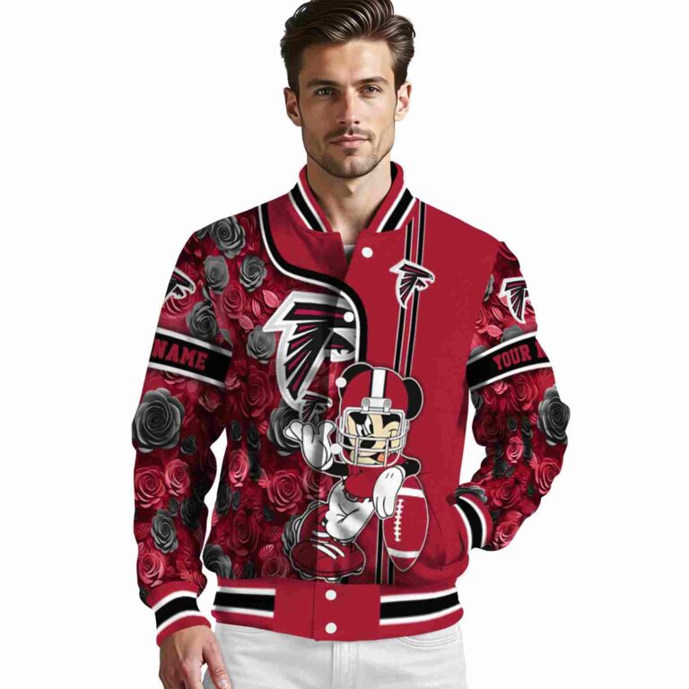 personalized atlanta falcons rose mickey red jacket high quality jacketwow