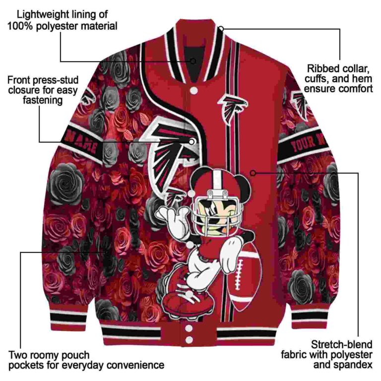 personalized atlanta falcons rose mickey red jacket new arrival jacketwow