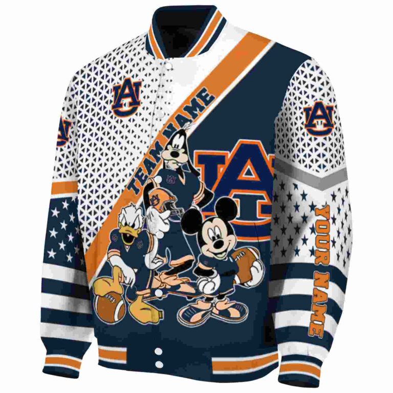 personalized auburn tigers mickey donald goofy navy blue white jacket best selling jacketwow