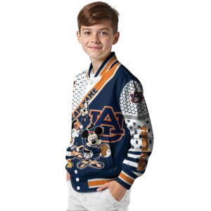 personalized auburn tigers mickey donald goofy navy blue white jacket trendy jacketwow