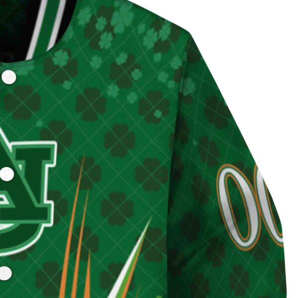 personalized auburn tigers shamrock pattern green jacket premium grade jacketwow
