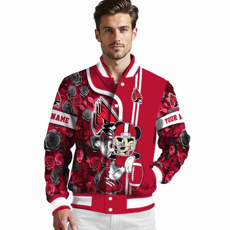 personalized ball state cardinals rose mickey red jacket high quality jacketwow