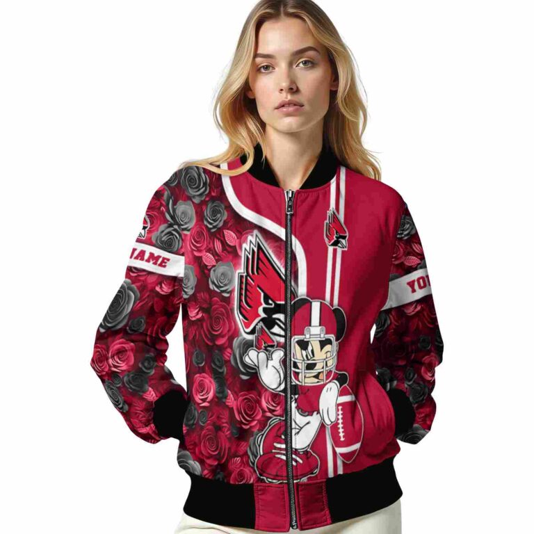 personalized ball state cardinals rose mickey red jacket latest model jacketwow