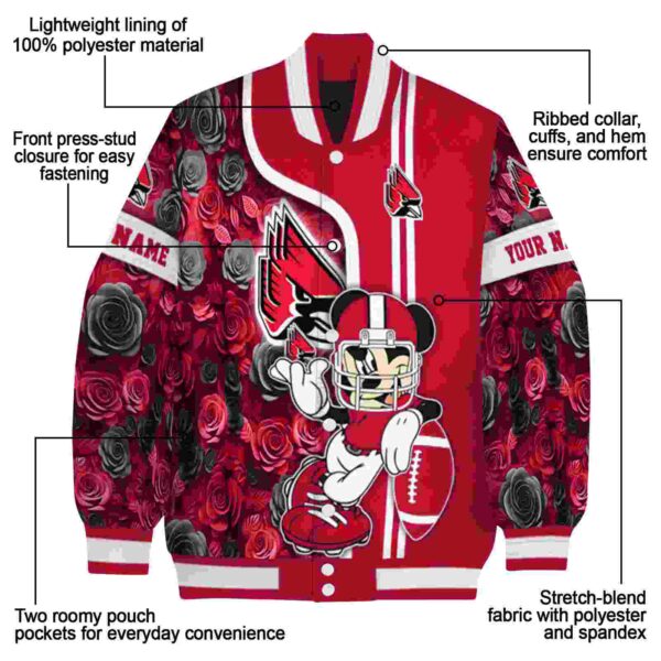 personalized ball state cardinals rose mickey red jacket new arrival jacketwow