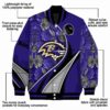personalized baltimore ravens floral print purple jacket new arrival jacketwow