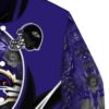 personalized baltimore ravens floral print purple jacket premium grade jacketwow