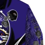 personalized baltimore ravens floral print purple jacket best selling jacketwow