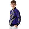 personalized baltimore ravens floral print purple jacket trendy jacketwow