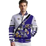 personalized baltimore ravens mickey donald goofy purple white jacket best selling jacketwow
