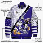 personalized baltimore ravens mickey donald goofy purple white jacket best selling jacketwow
