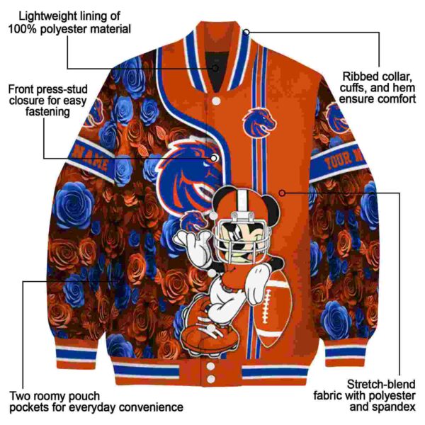 personalized boise state broncos rose mickey orange jacket new arrival jacketwow