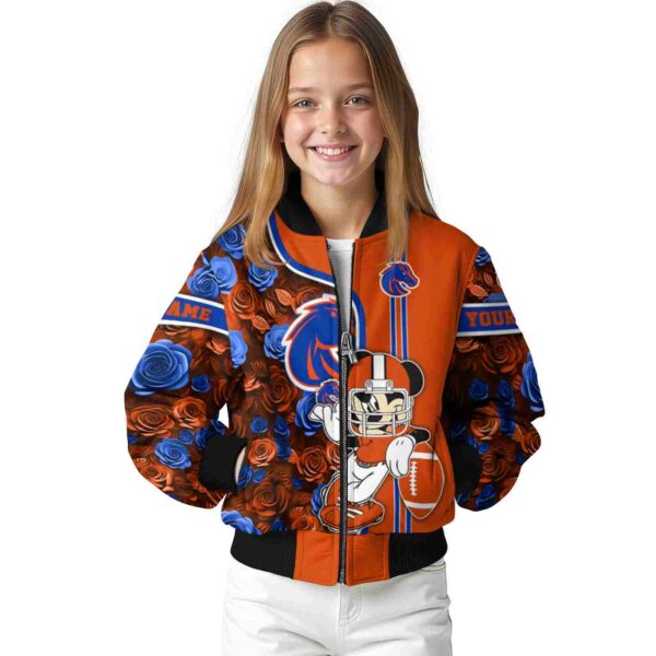 personalized boise state broncos rose mickey orange jacket top rated jacketwow