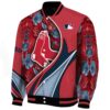 personalized boston red sox floral print red jacket best selling jacketwow