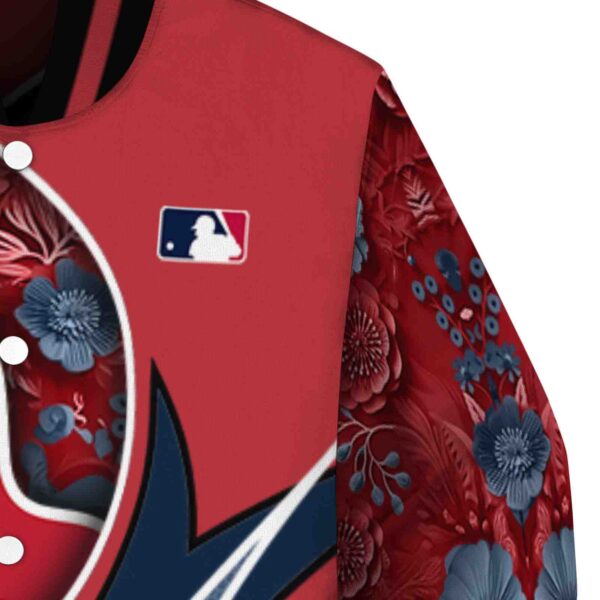 personalized boston red sox floral print red jacket premium grade jacketwow