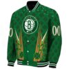personalized brooklyn nets shamrock pattern green jacket best selling jacketwow