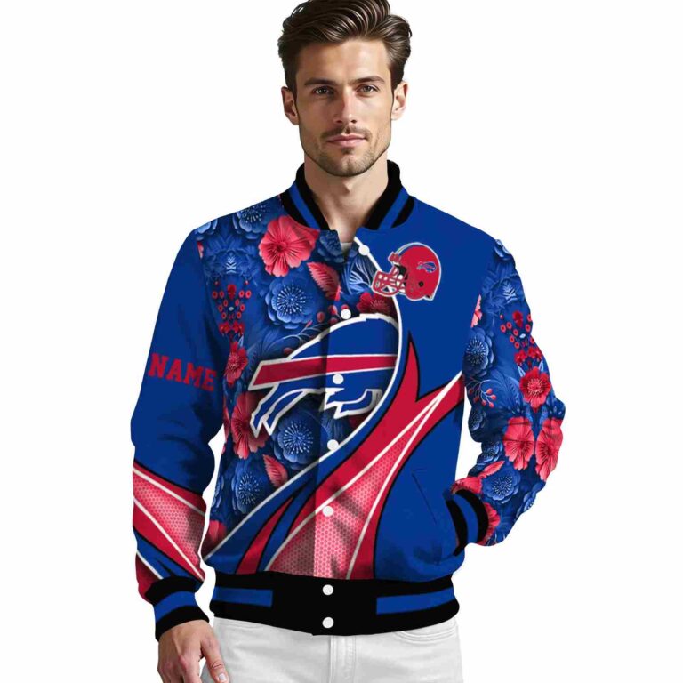 personalized buffalo bills floral print blue jacket high quality jacketwow