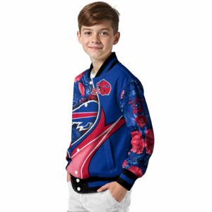 personalized buffalo bills floral print blue jacket trendy jacketwow
