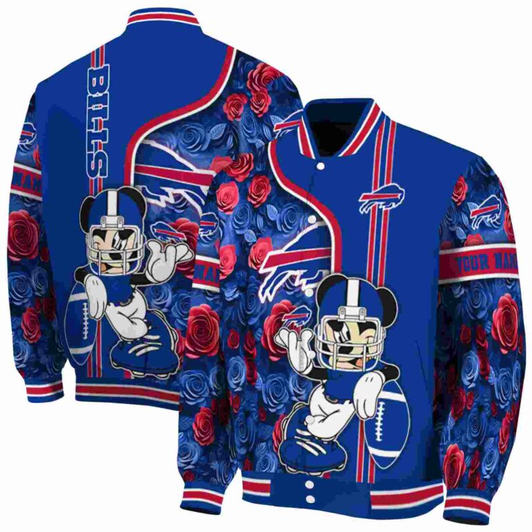 personalized buffalo bills rose mickey blue jacket fashion forward jacketwow