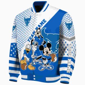 personalized buffalo bulls mickey donald goofy royal blue white jacket best selling jacketwow