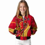 personalized calgary flames floral print red jacket best selling jacketwow