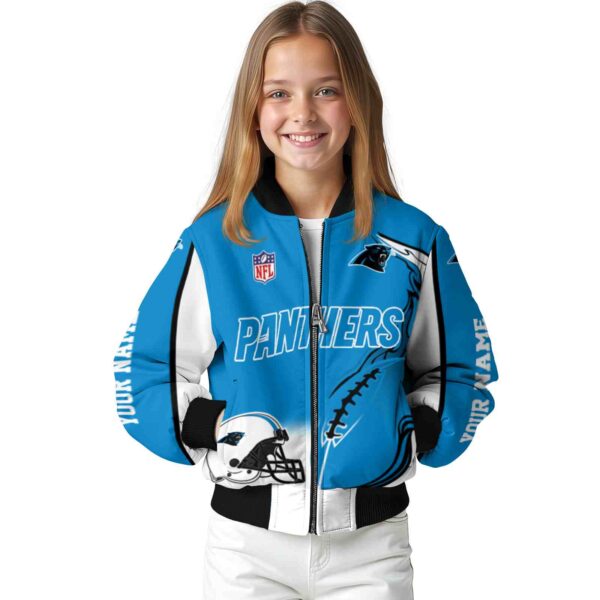 personalized carolina panthers flaming football blue white jacket top rated jacketwow