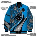 personalized carolina panthers floral print blue jacket best selling jacketwow