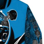 personalized carolina panthers floral print blue jacket best selling jacketwow