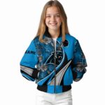 personalized carolina panthers floral print blue jacket best selling jacketwow
