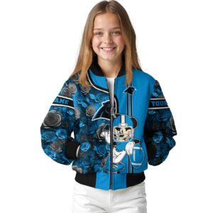 personalized carolina panthers rose mickey blue jacket top rated jacketwow