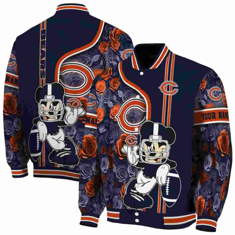 personalized chicago bears rose mickey blue jacket fashion forward jacketwow