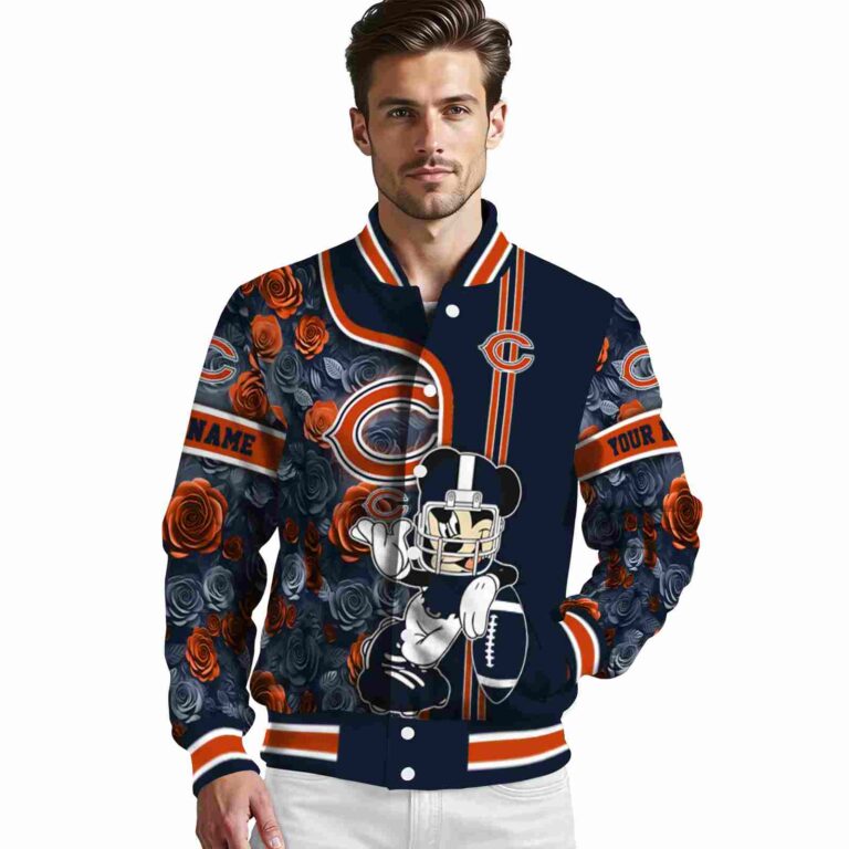 personalized chicago bears rose mickey blue jacket high quality jacketwow