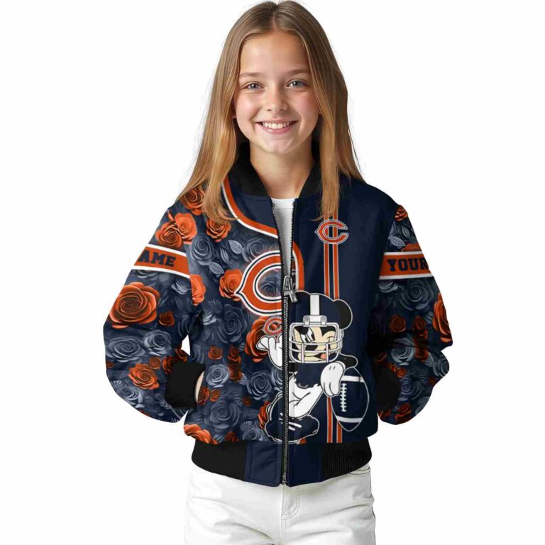 personalized chicago bears rose mickey blue jacket top rated jacketwow