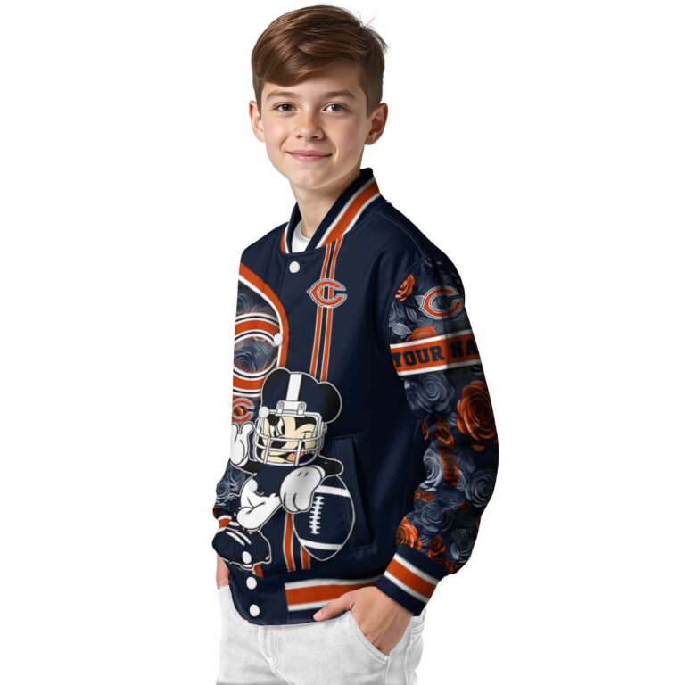 personalized chicago bears rose mickey blue jacket trendy jacketwow