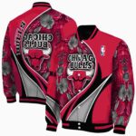 personalized chicago bulls floral print red jacket best selling jacketwow