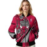 personalized chicago bulls floral print red jacket best selling jacketwow