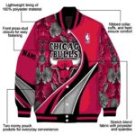 personalized chicago bulls floral print red jacket best selling jacketwow