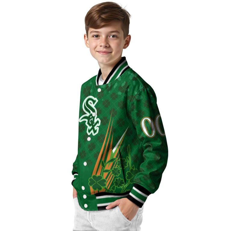 personalized chicago white sox shamrock pattern green jacket trendy jacketwow