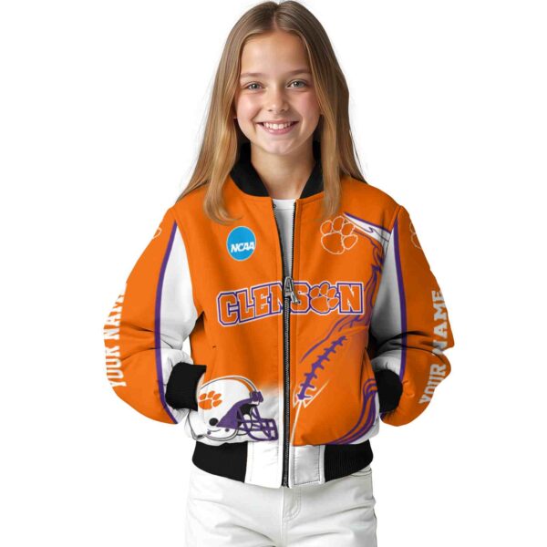 personalized clemson tigers flaming football orange white jacket top rated jacketwow
