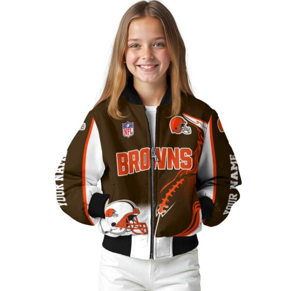 personalized cleveland browns flaming football brown white jacket top rated jacketwow