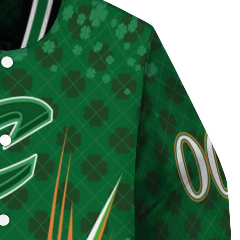 personalized cleveland cavaliers shamrock pattern green jacket premium grade jacketwow