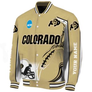 personalized colorado buffaloes flaming football gold white jacket best selling jacketwow
