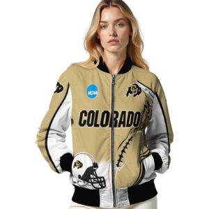 personalized colorado buffaloes flaming football gold white jacket latest model jacketwow