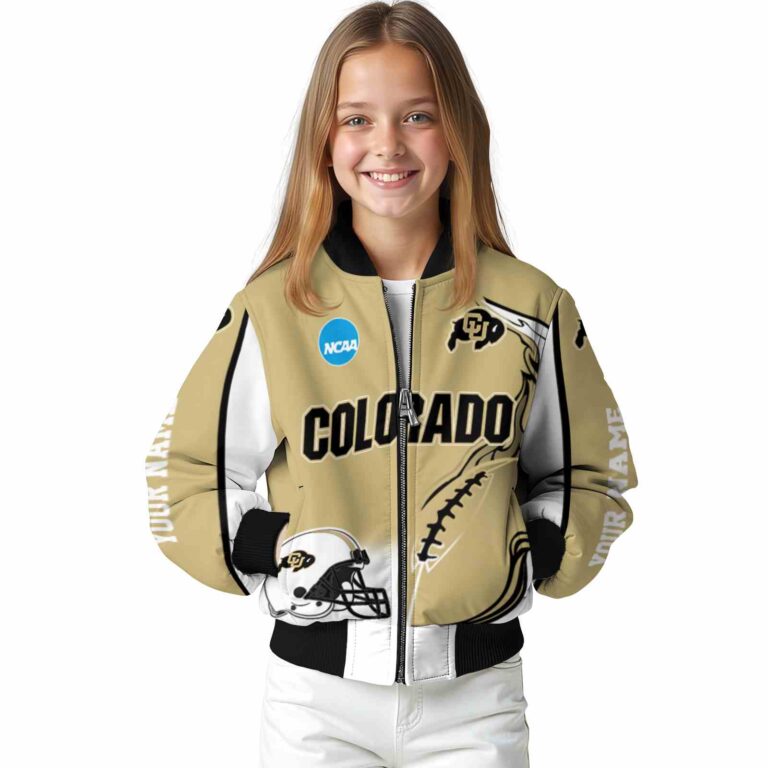 personalized colorado buffaloes flaming football gold white jacket top rated jacketwow