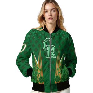 personalized colorado rockies shamrock pattern green jacket latest model jacketwow